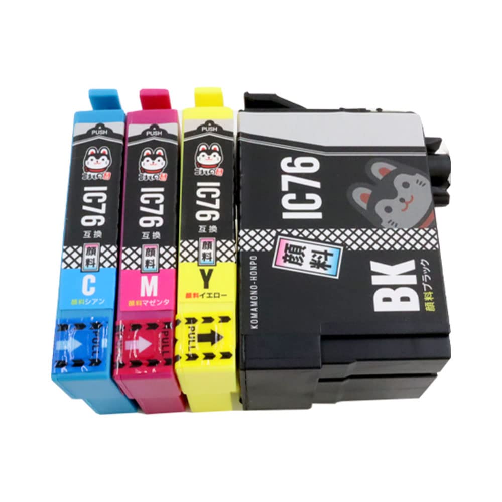 Amazon.co.jp: こまもの本舗 エプソン対応インク IC4CL76 互換インク